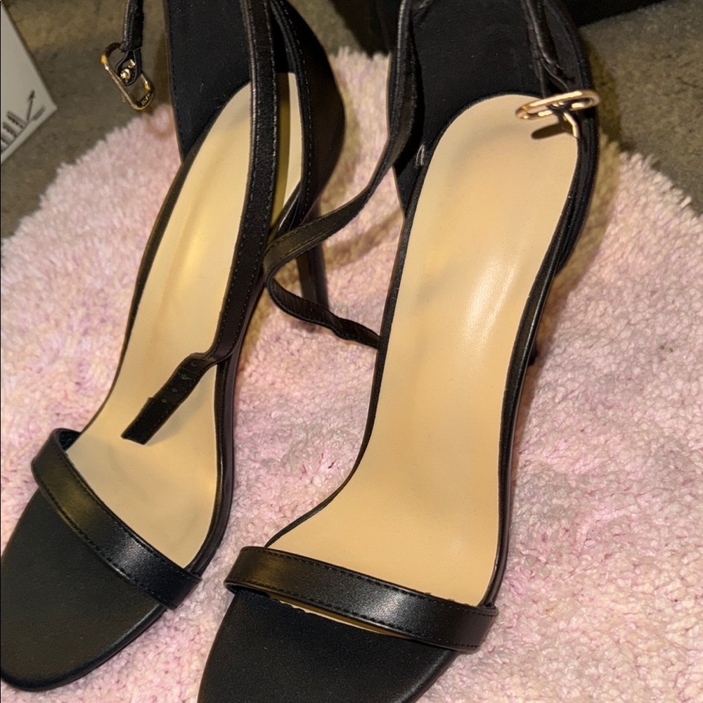 Elegant Black Strappy Heels